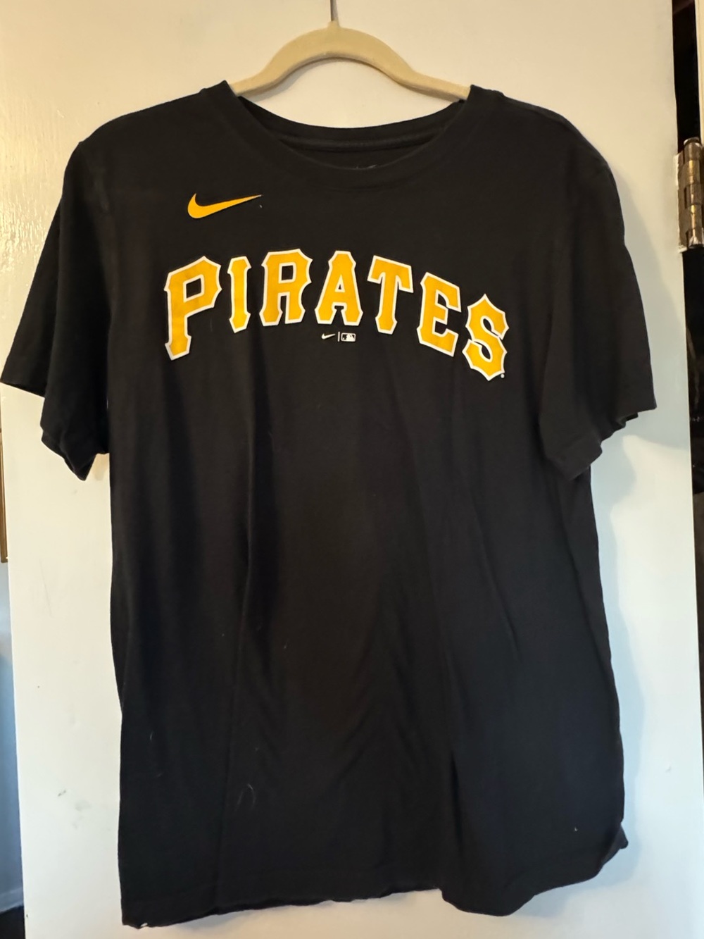 Nike Black Tee with Yellow and White Team Graphic